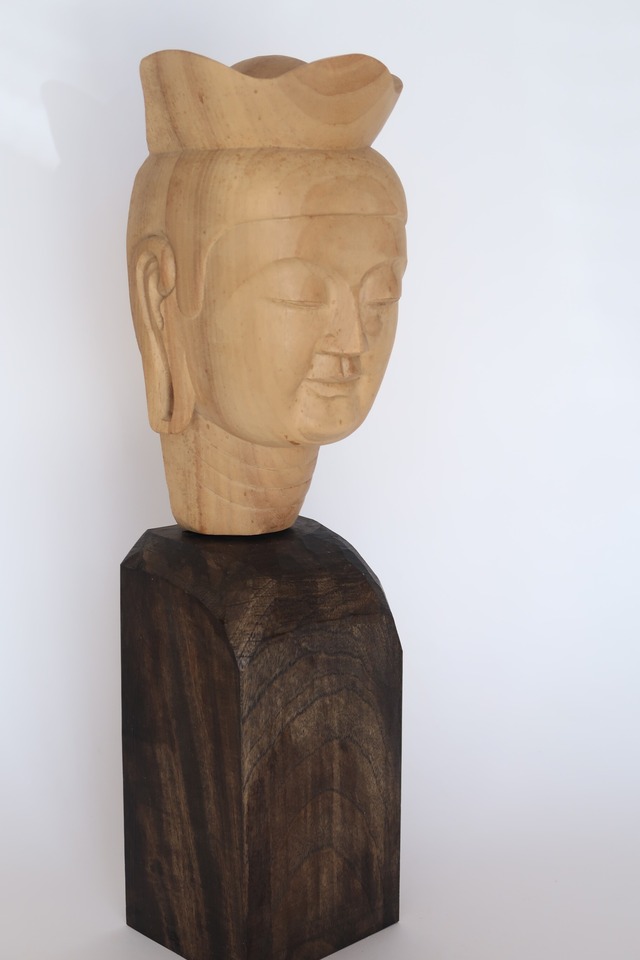The Quiet Contemplation ― An Original Maitreya Bodhisattva Head by Tessō Mori