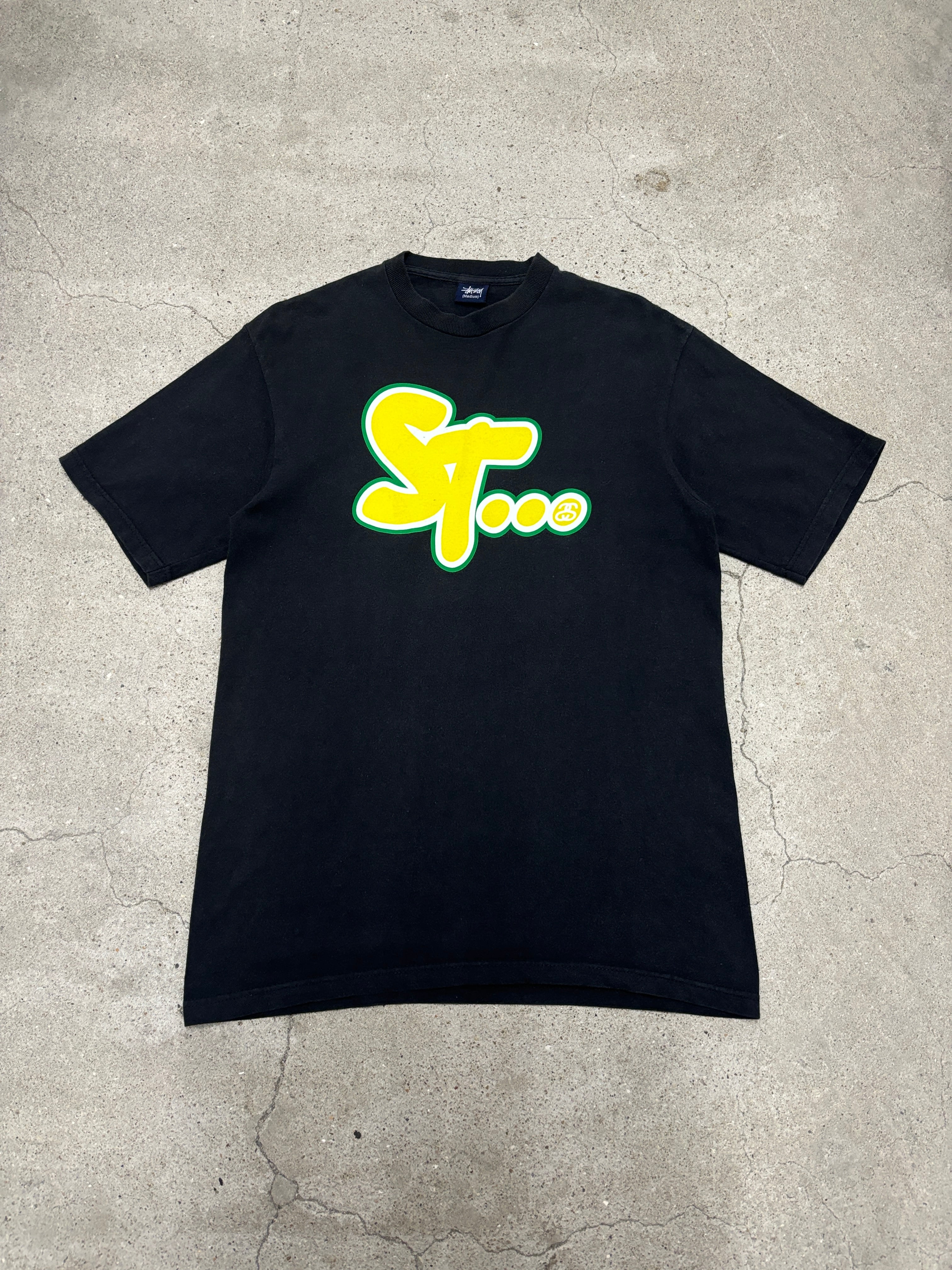 00s OLD STUSSY/ST Logo print Tee/紺タグ/M/ロゴプリントT/Tシャツ