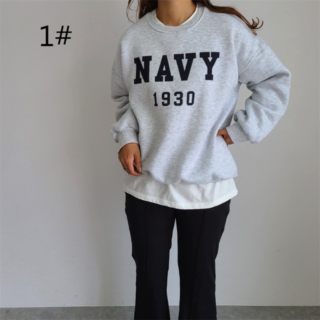 2022新作 英字ロゴ入り プルオーバー トップス ラウンドネック レディース カジュアル