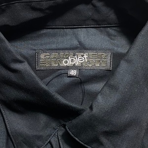 GAULTIER HOMME OBJET zip design black shirt