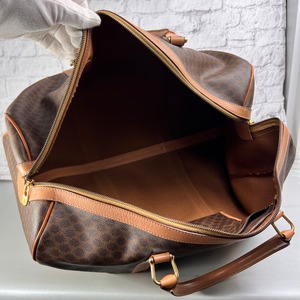 CELINE セリーヌ マカダム レザー ボストンバッグ ブラウン A-13719