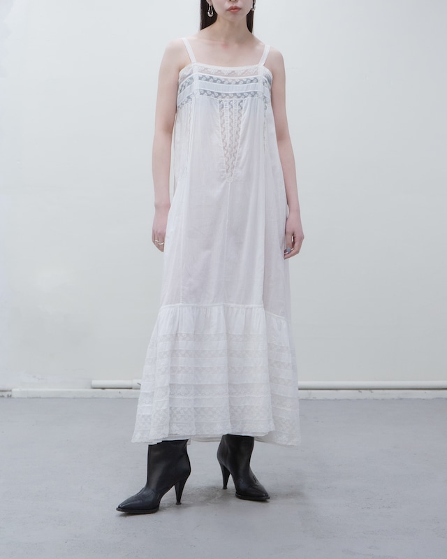 1960s cotton lace camisole dress