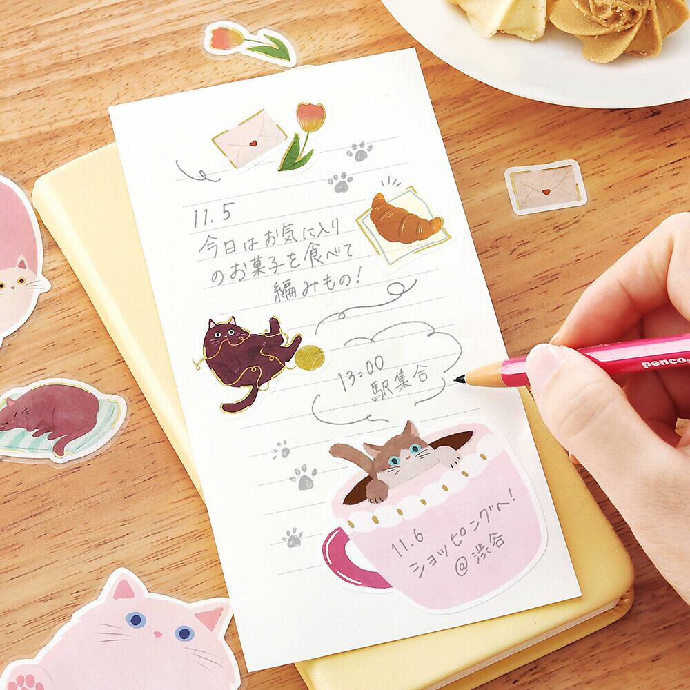 メモシール「ねこ日記」フレークシール | Goo shop__