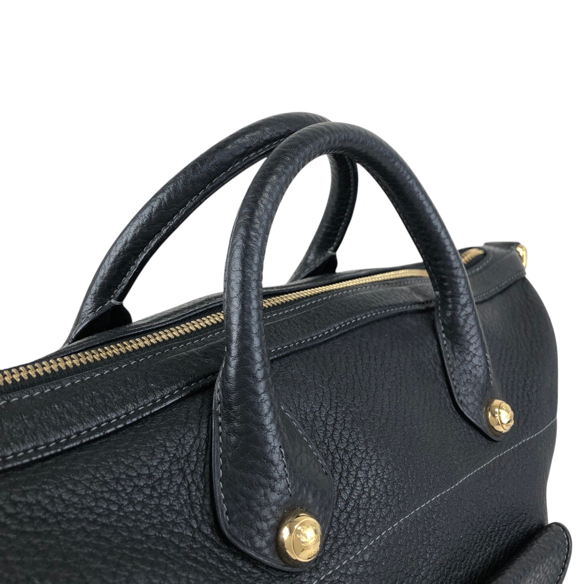 LOEWE ロエベ ショルダーバッグ ブラック アナグラム レザー コンビ