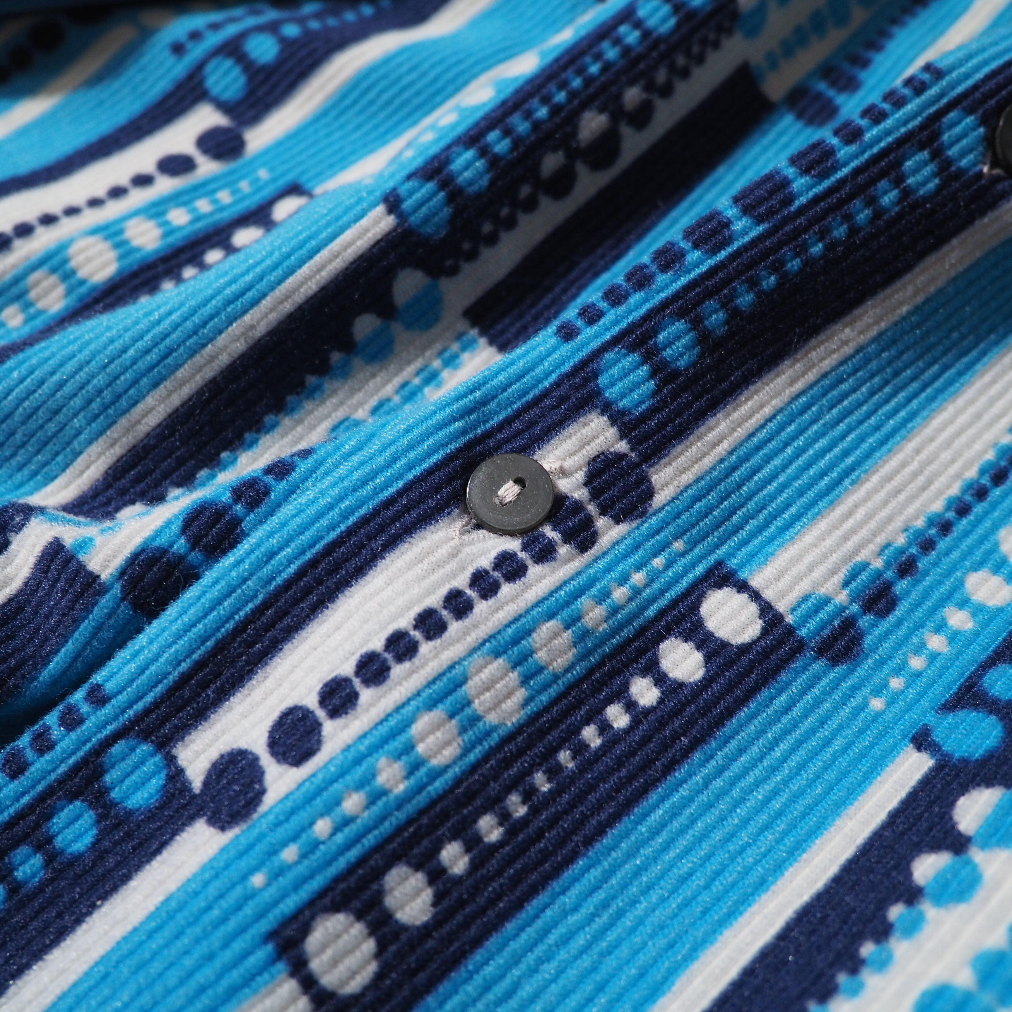 1970 - 80s cold dot line pattern vintage corduroy shirt