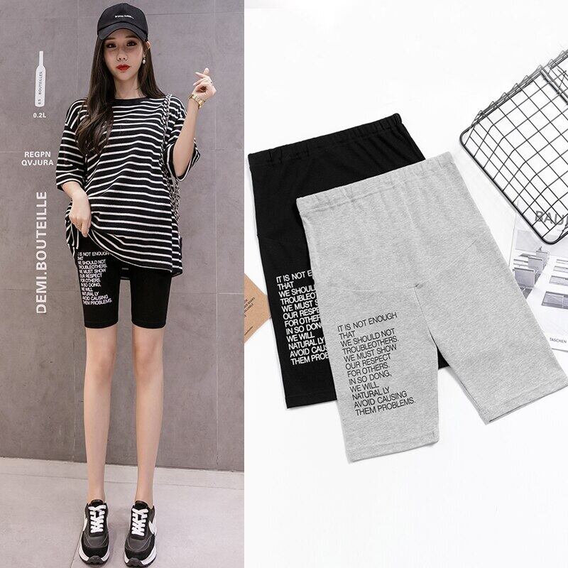 【新作】【送料無料】 マタニティパンツサマーハーフショーツレギンススキニーサポート腹部伸縮性ウエストベリーサポートパンツマタニティパンツ エラスティック 夏物 ブルマー AL expec310110412220