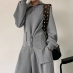 Asymmetrical Zip-Up Sweatshirt (ME223)