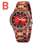 木製腕時計 メンズ ナチュラルウッドウォッチ カレンダー機能 ダイバーズスタイル 天然木 曜日表示 蓄光針 43MM 大型文字盤 ギフト プレゼント 父の日 誕生日 ビジネス カジュアル