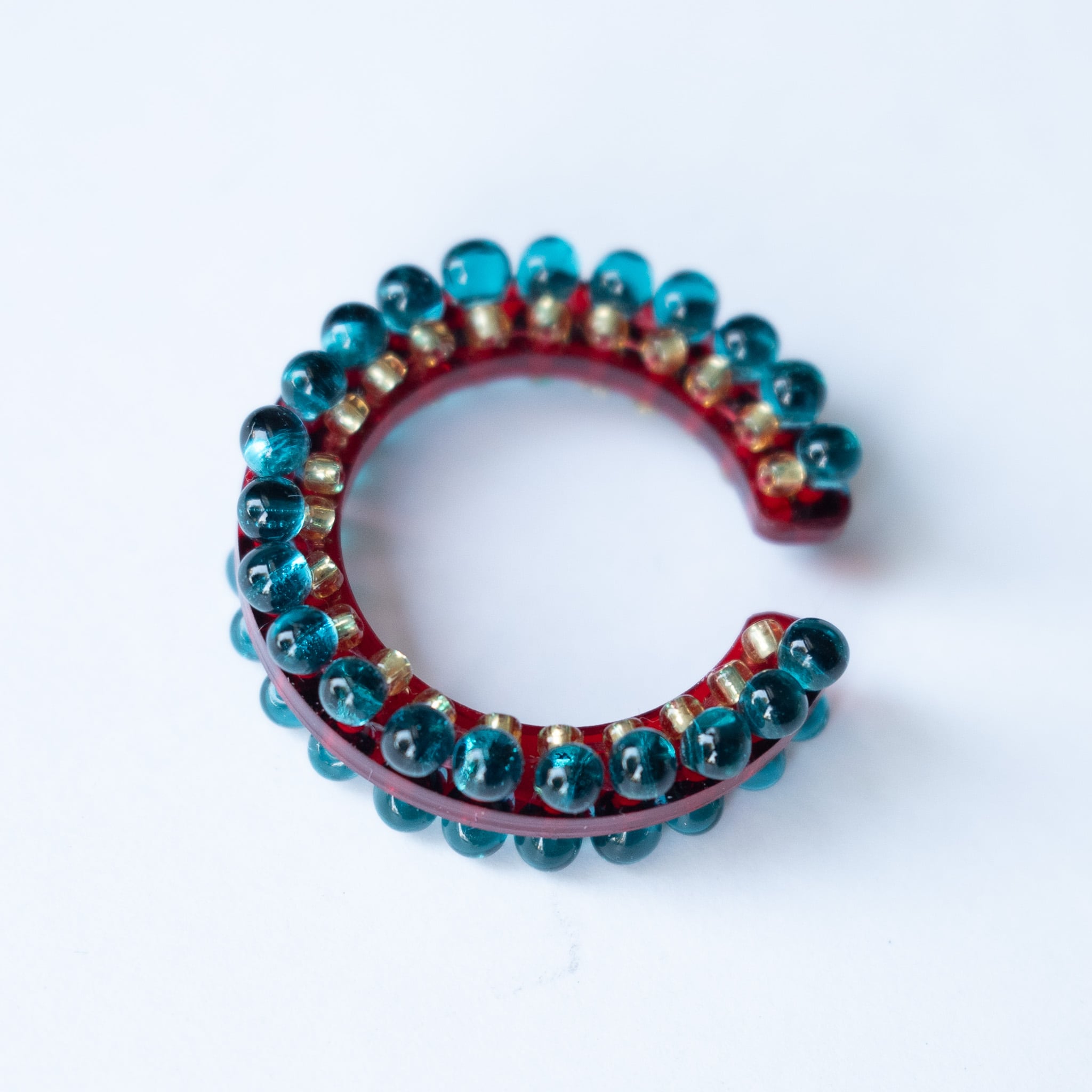 puzzle ring ear cuff L  [07]