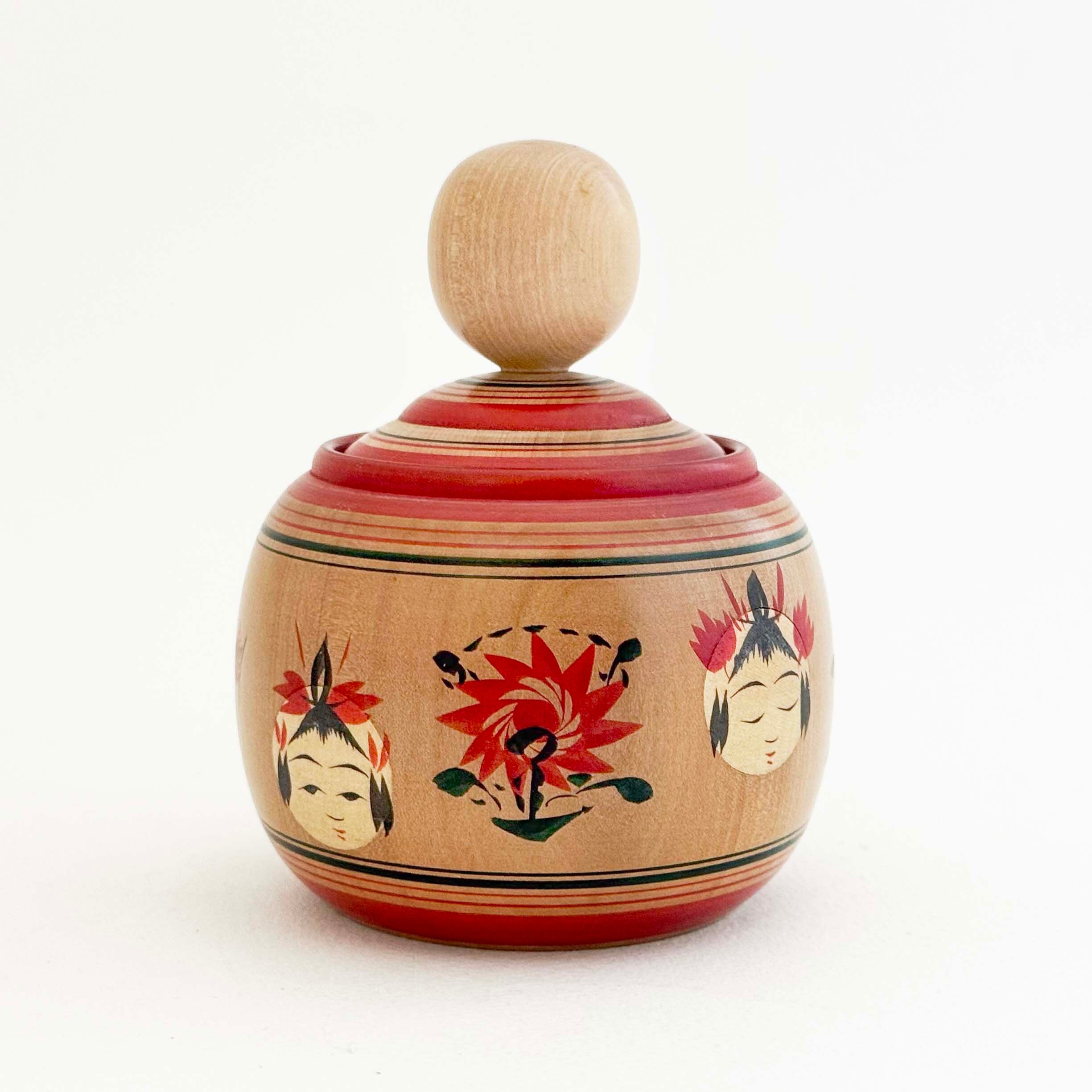 鳴子系 / 大沼秀顯工人（象嵌細工 有色材蓋物えじこ）