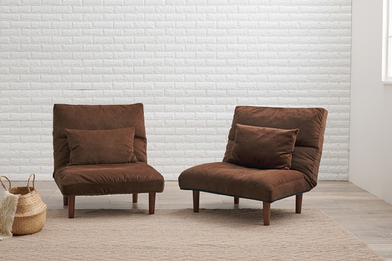 ワイド座面 リクライニングソファ