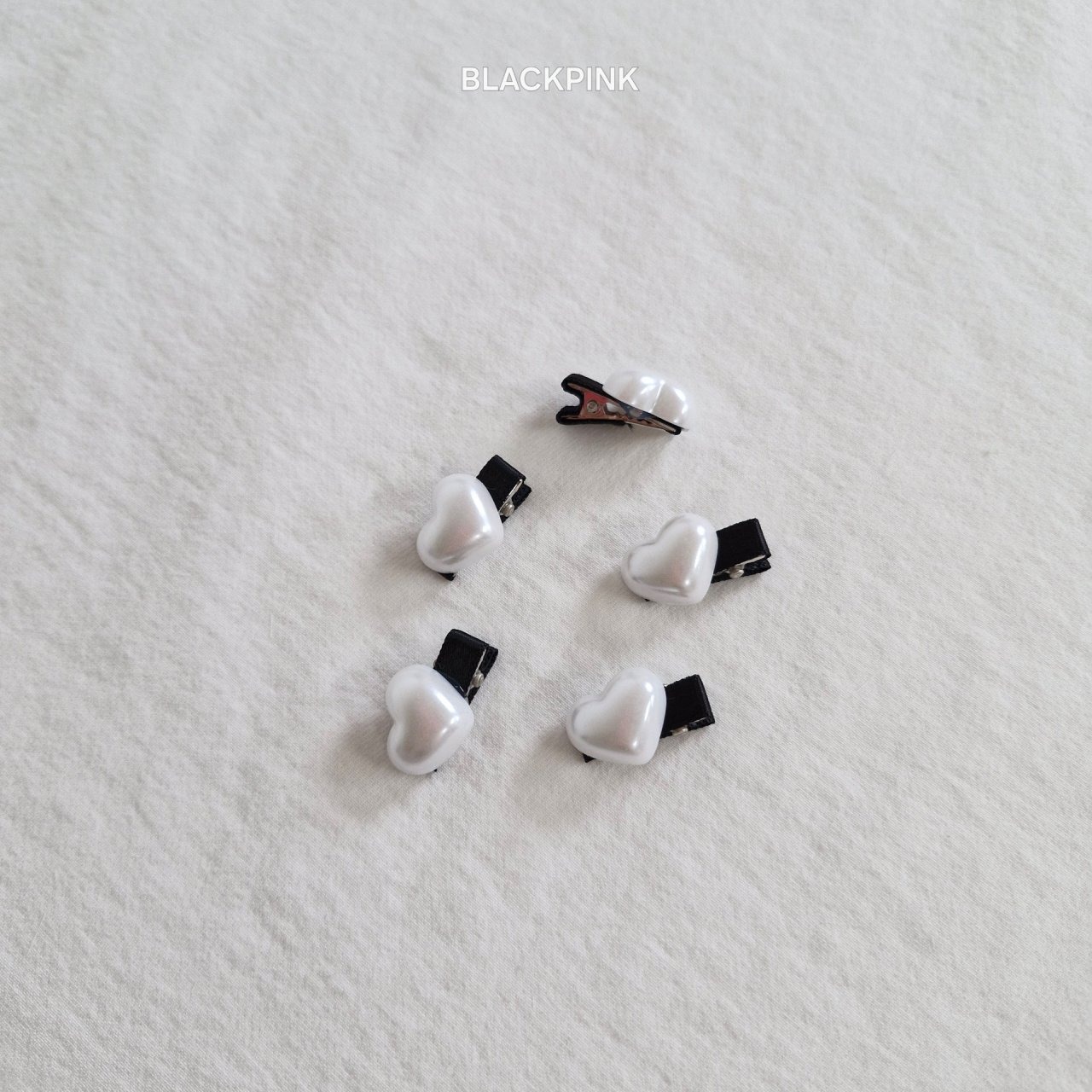 [BLACKPINK] Accessory) Heart Mini Hair Clip Set-up / [블랙핑크] 악세)하트미니집게핀세트