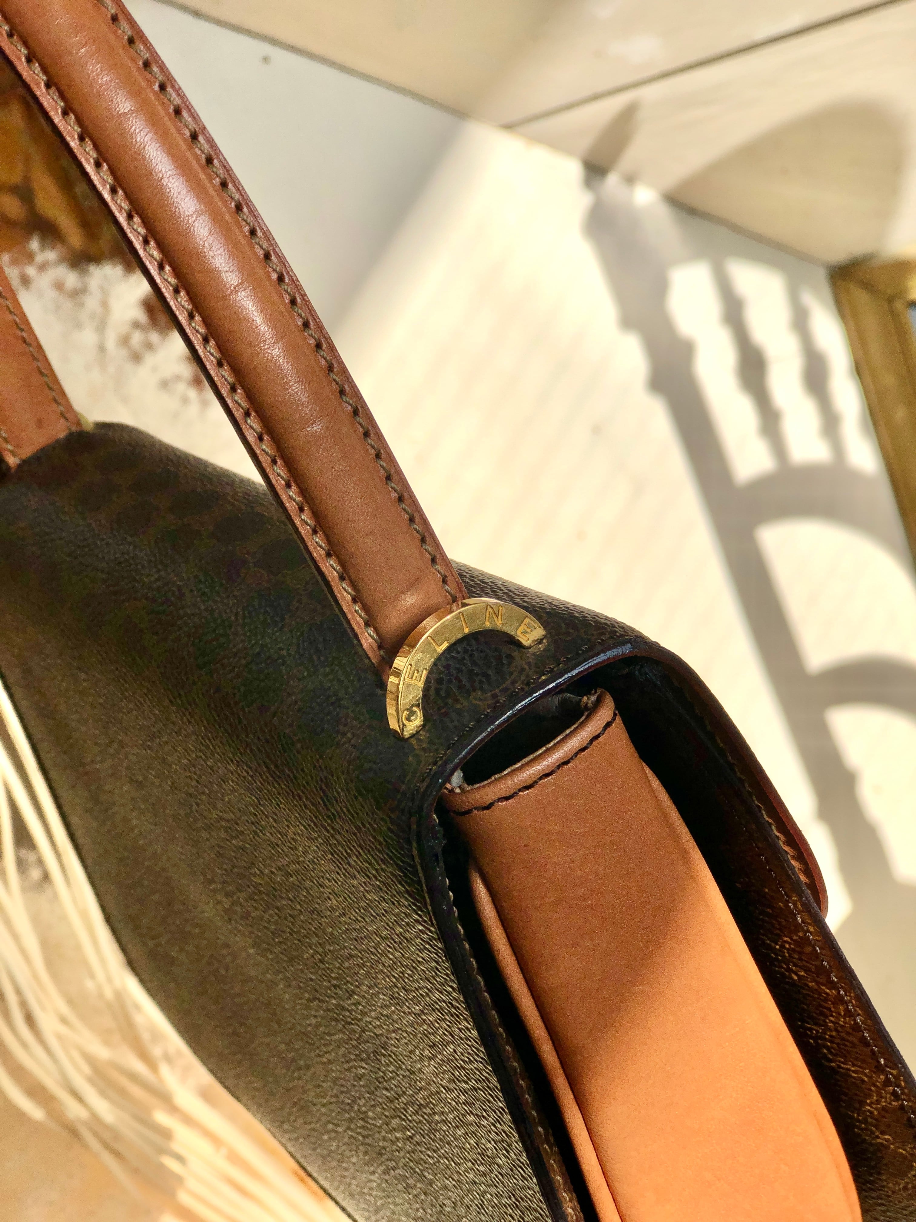 CELINE セリーヌ マカダム ホースシュー ロゴ トップハンドル 2way