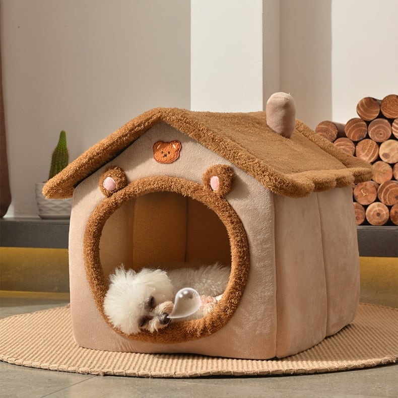 くま クマ チューリップ 花 フラワー ペットハウス 犬小屋 室内 犬 猫