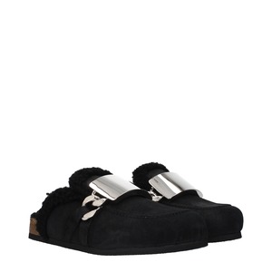JW ANDERSON JWアンダーソン メンズ スライドサンダル スエード ブラック