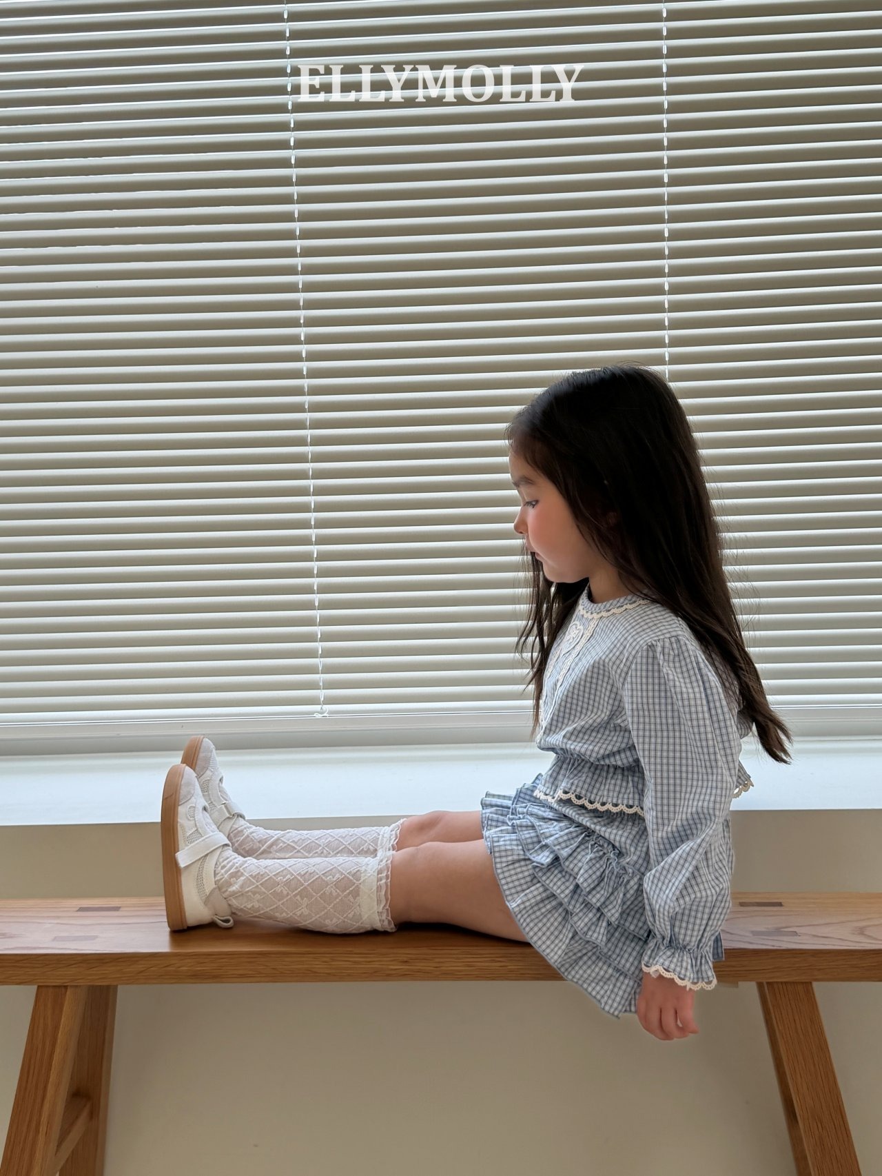 [ELLYMOLLY] Lulu Check Tiered Pants / [엘리몰리] 루루체크캉캉팬츠