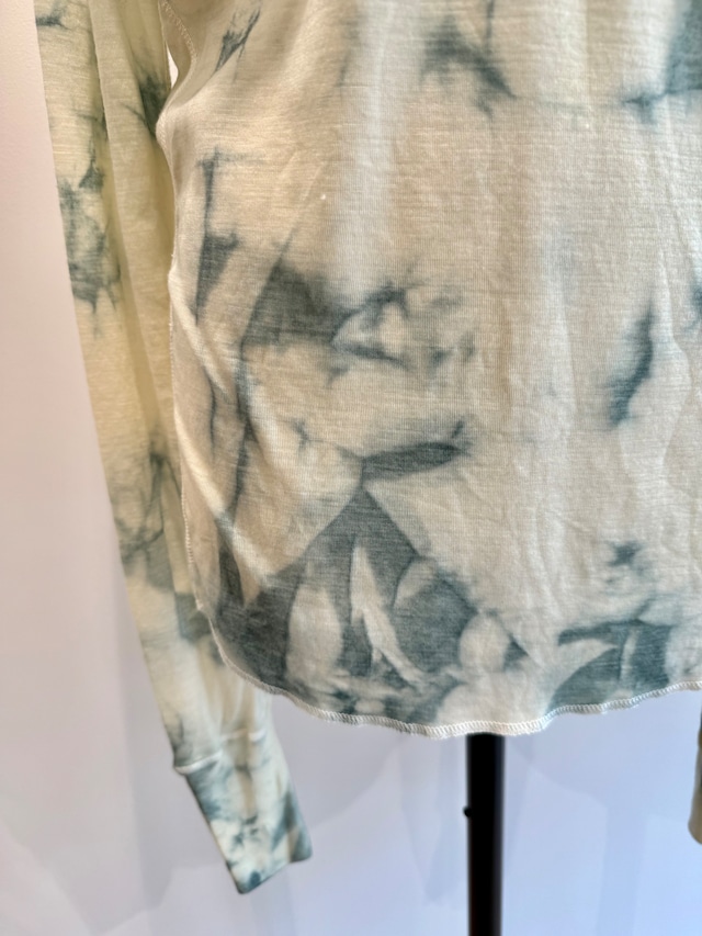 jonnlynx/JL225-CT825 WOOL RIB HIGH NECK TEE Tie dye