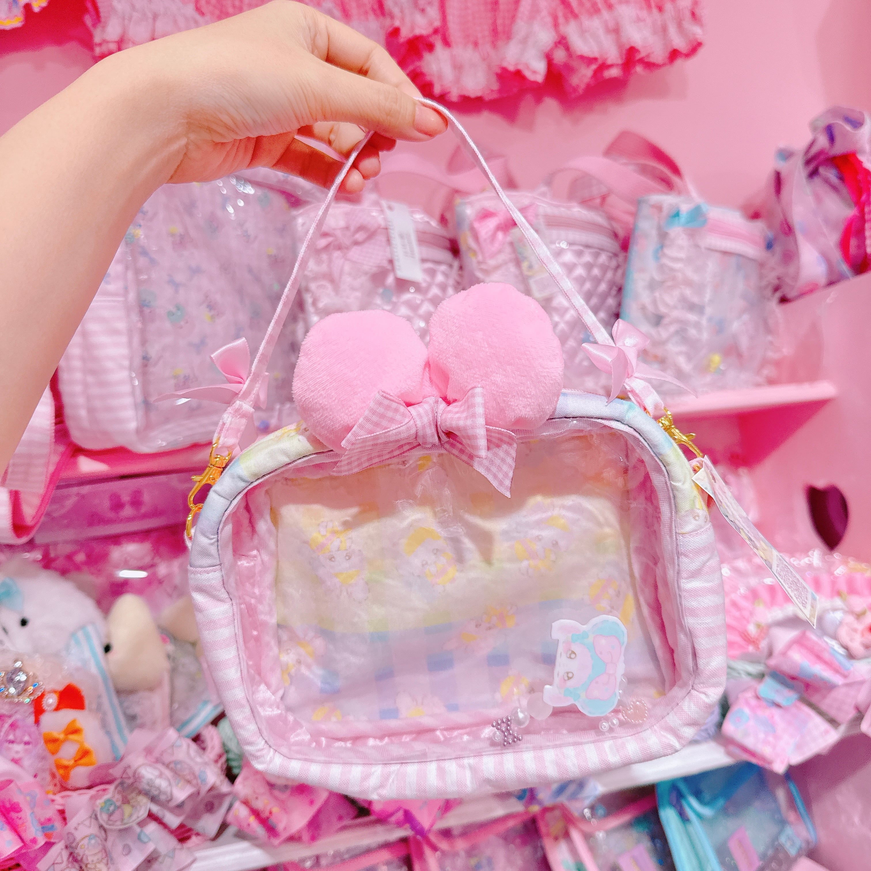 【F1】68-24耳付きぬいぐるみポーチ