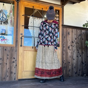 ヤクウールあったかロングスカート