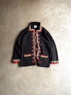台湾製 80's-90’s SOUTHWESTERN NATIVE PATTERN TOGGLE KNIT JACKET