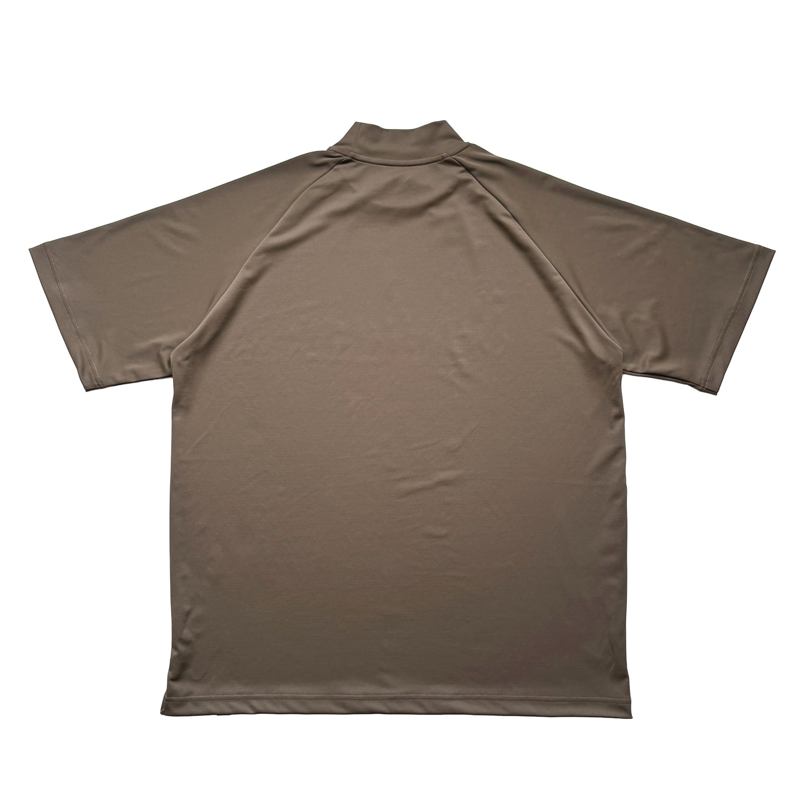 BASEBALL LOGOPRINT MOCK NECK SHIRT - KHAKI - | 8G SHOOT WEBSTORE