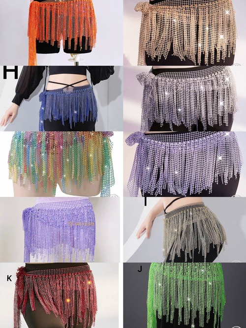 ベリーダンス ヒップスカーフ　 5カラー　MDW Y105　 202212