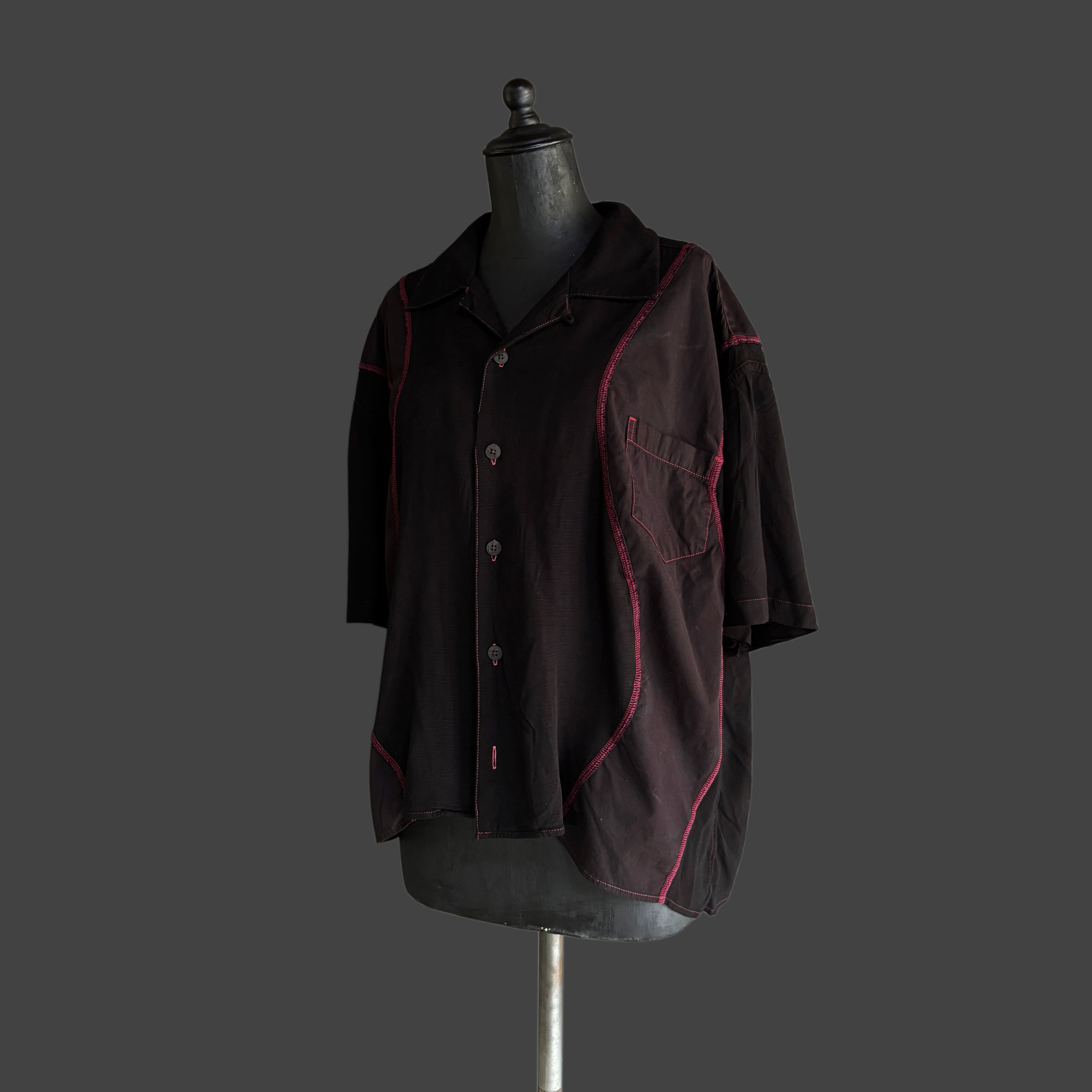 STRUCTURE LINE SHIRT - BLACK 01