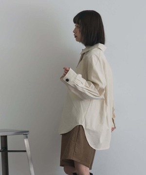 AE1279 ダブルポケットシャツジャケット ivory