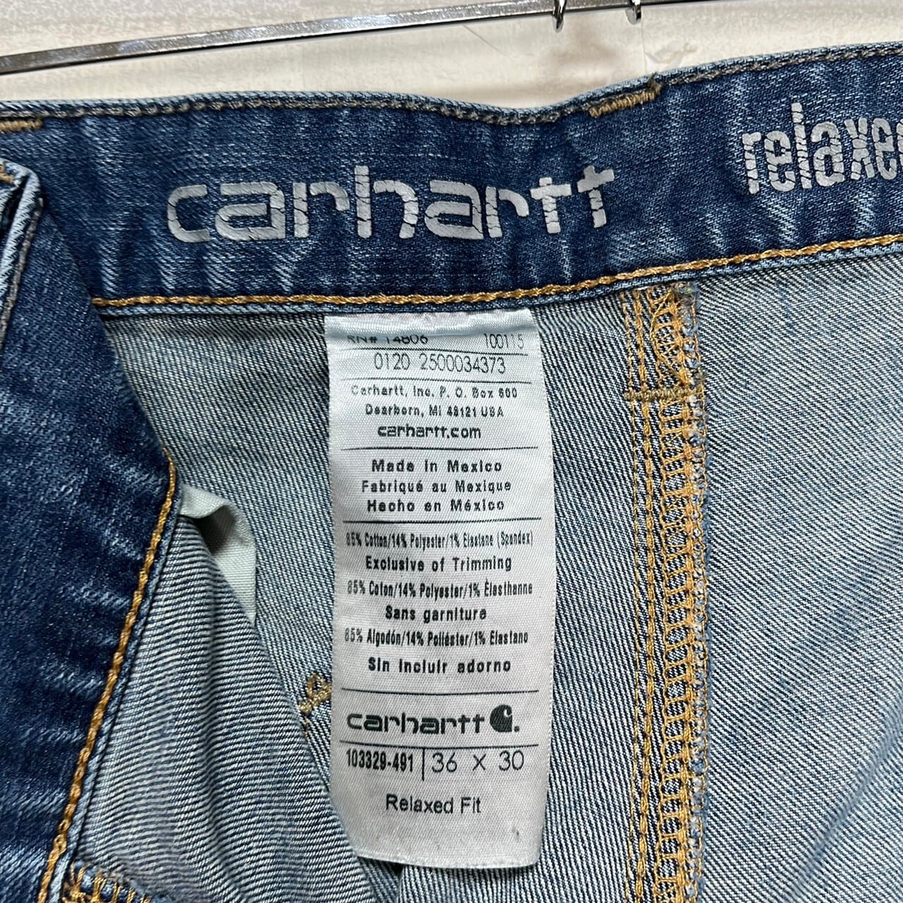 W36×L30】【ダブルニー】Carhartt ペインターデニムパンツ ブランド 