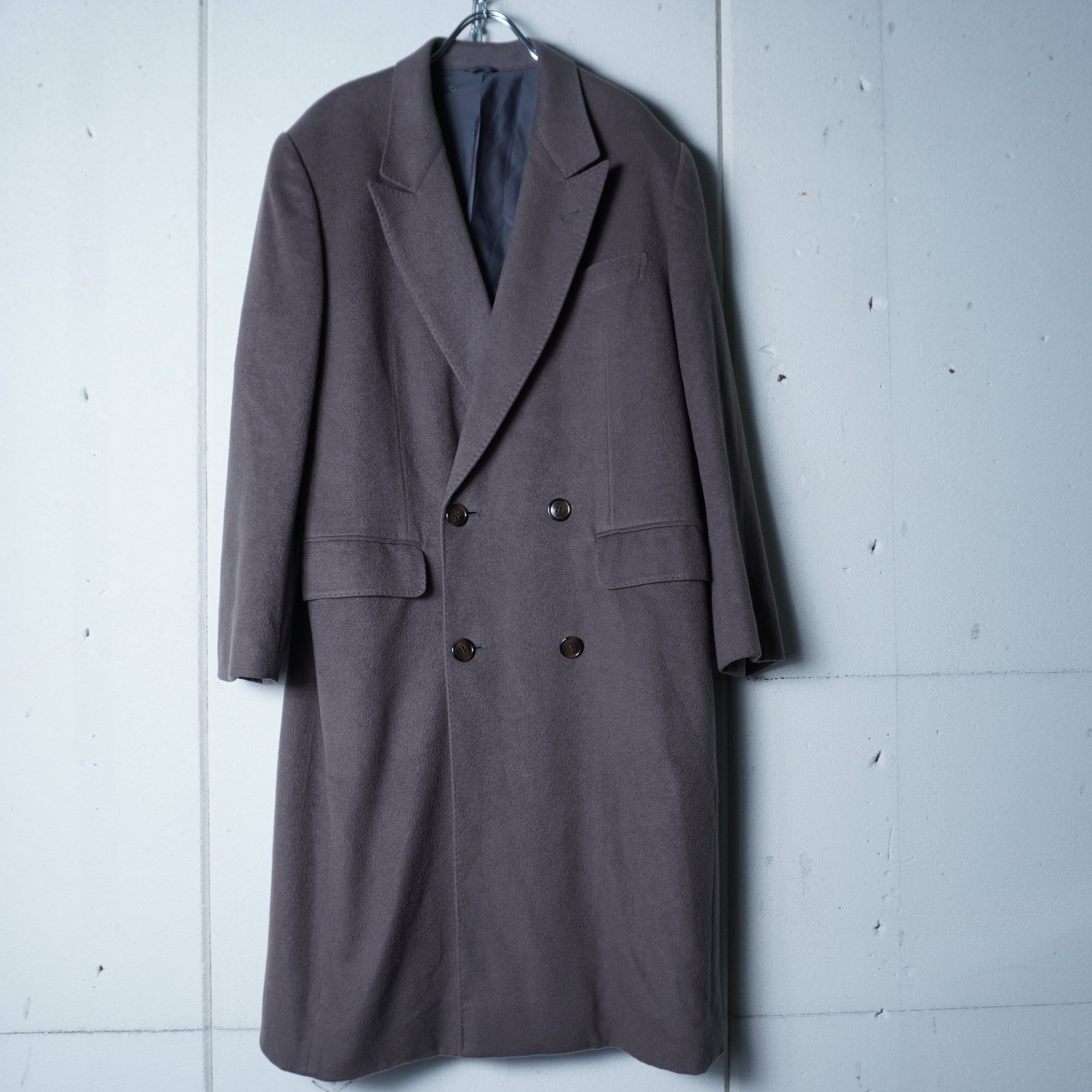 極希少 カシミヤ100% クリスチャンディオール ダブルチェスターコート 黒 極希少 カシミヤ100% クリスチャンディオール ダブルチェスターコート