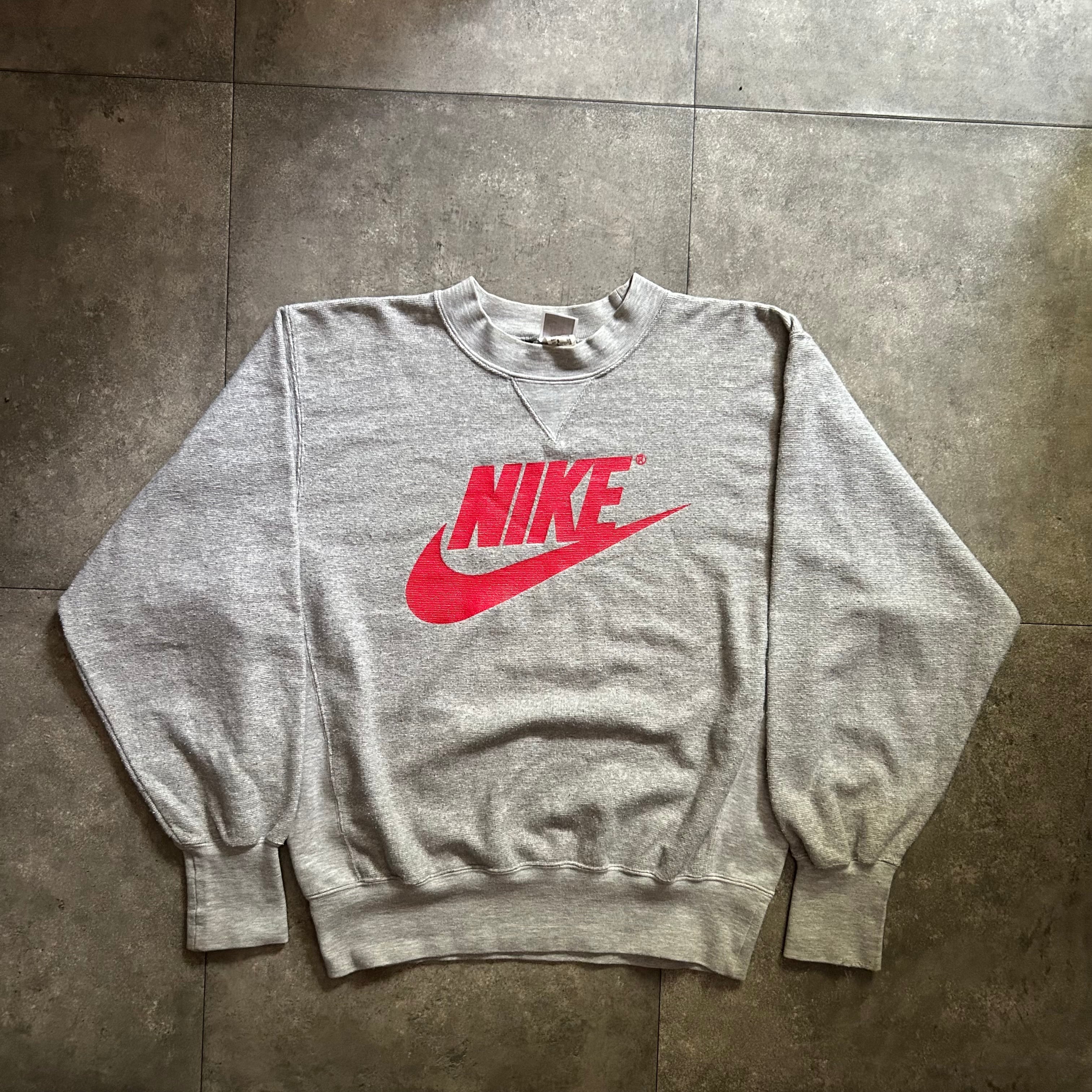 80s90s NIKE ナイキ スウェット グレー M 前V はめ込みガゼット | 東京 