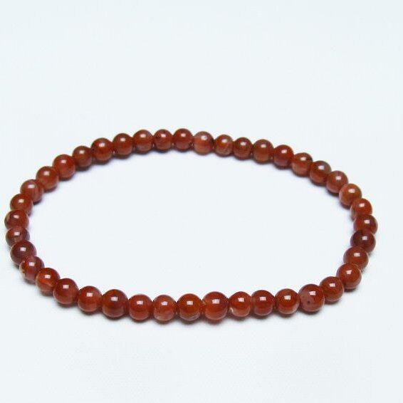 ナンホーンアゲート ブレスレット 5mm 南紅瑪瑙 ブレス 一点物 メール便可 [M便 1/10] 111-42189