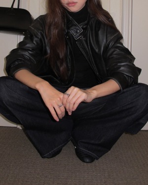 ワイドハイウエストデニムパンツ A0790