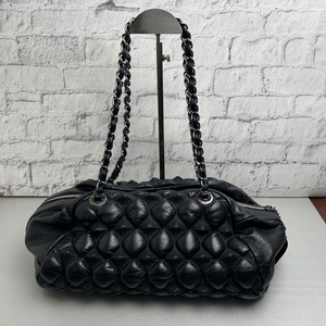 CHANEL シャネル ココマーク  ラムスキン ハンドバッグ ブラック A-10344