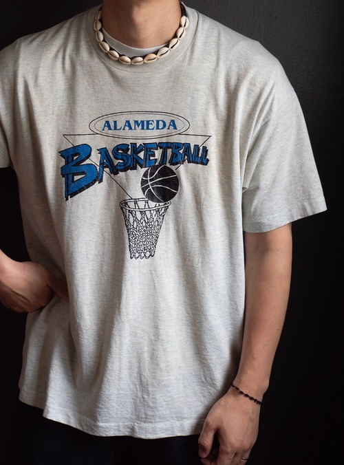 "ALAMEDA BASKETBALL" 1990s Team t-shirt