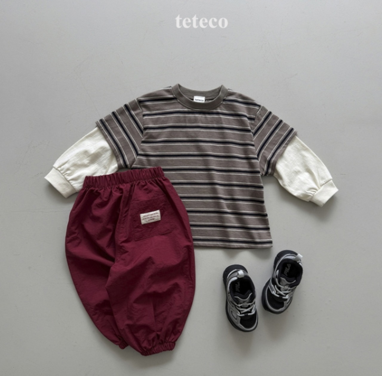 【取寄】tetecos サイドライントレーニングパンツ｜秋服｜韓国子供服｜ 26/AT