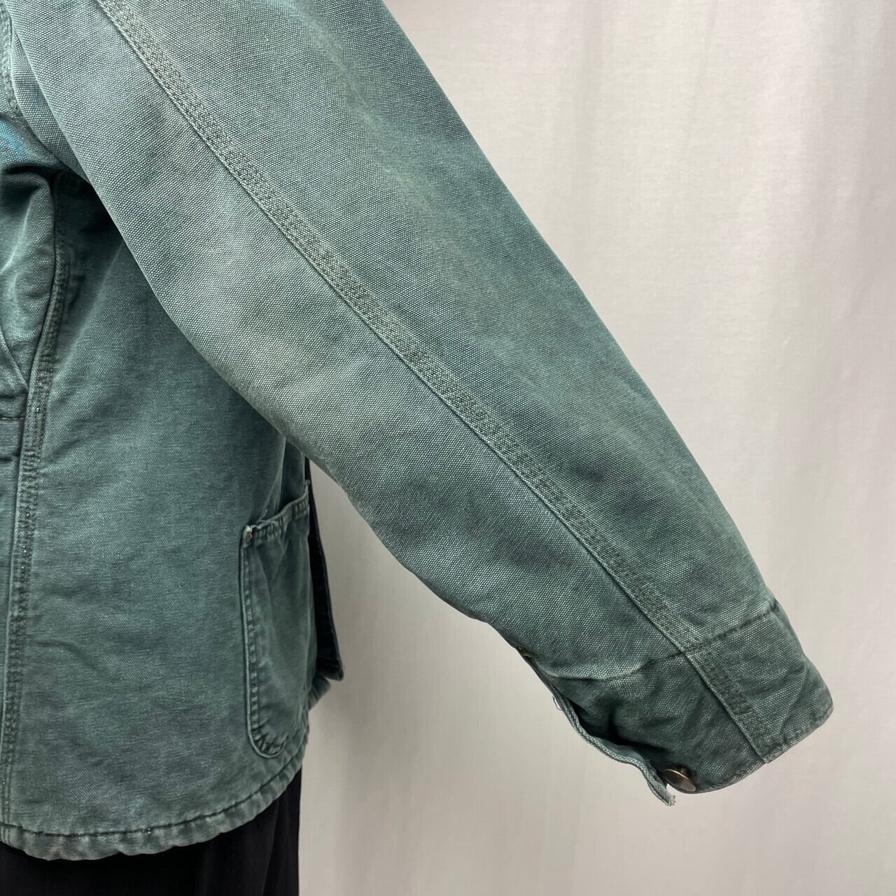 ミシガンチョアコート カバーオール XL ダックジャケット カーキ Carhartt（カーハート） 古着 ミシガンチョアコート ペイント ダック