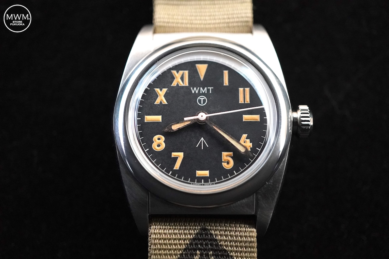 WMT WATCHES Mil-W15 Aged with Khaki Broad Arrow Strap