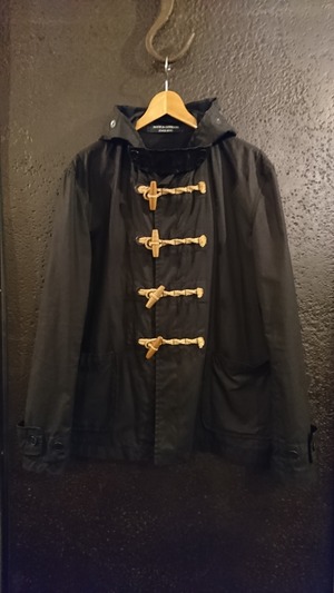 GLOVERALL WAXED SHORT DUFFLE COAT