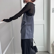 マットサテンミディアムcamisole/チャコールグレー