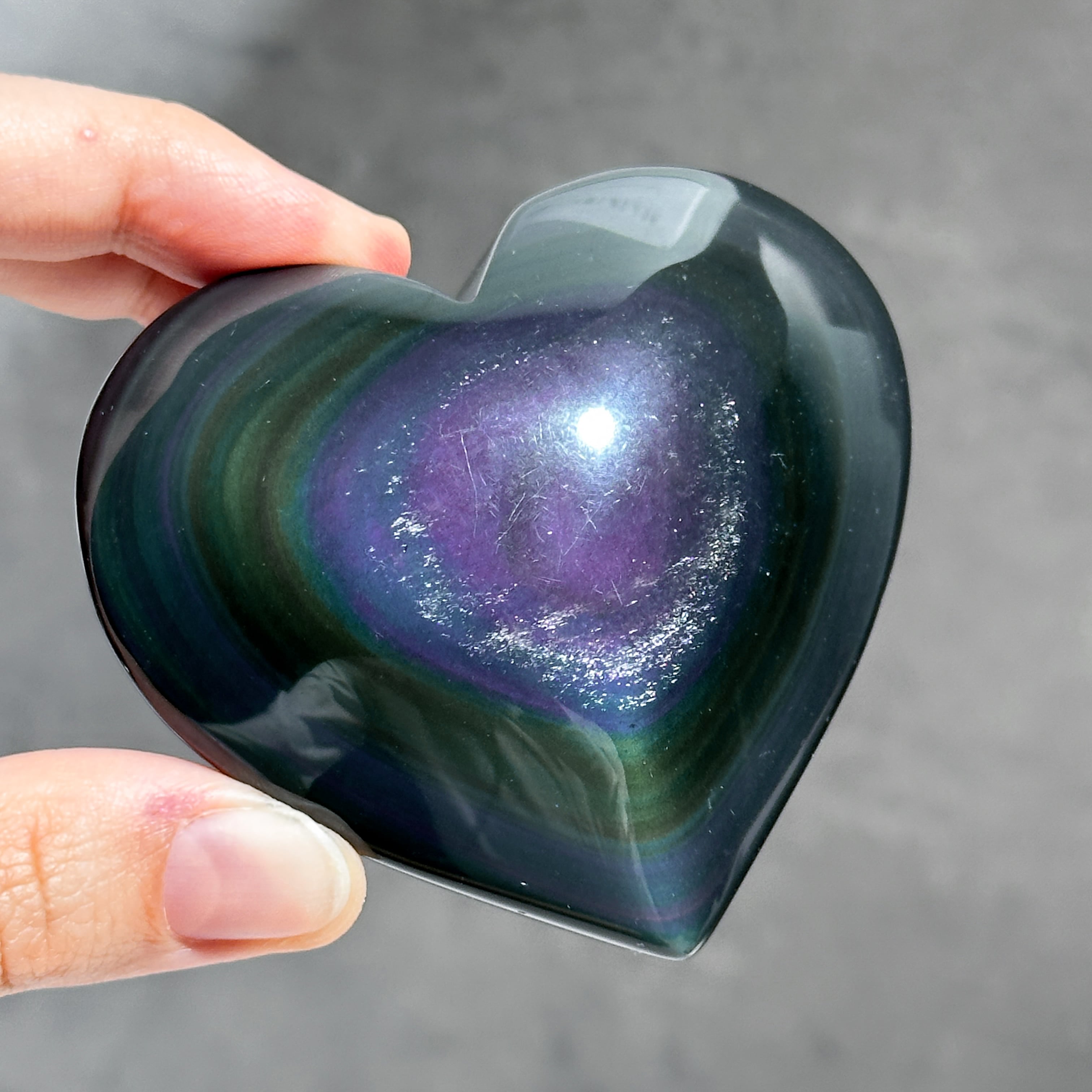 レインボーオブシディアン ハート14◇ Rainbow obsidian ◇天然石・鉱物・パワーストーン