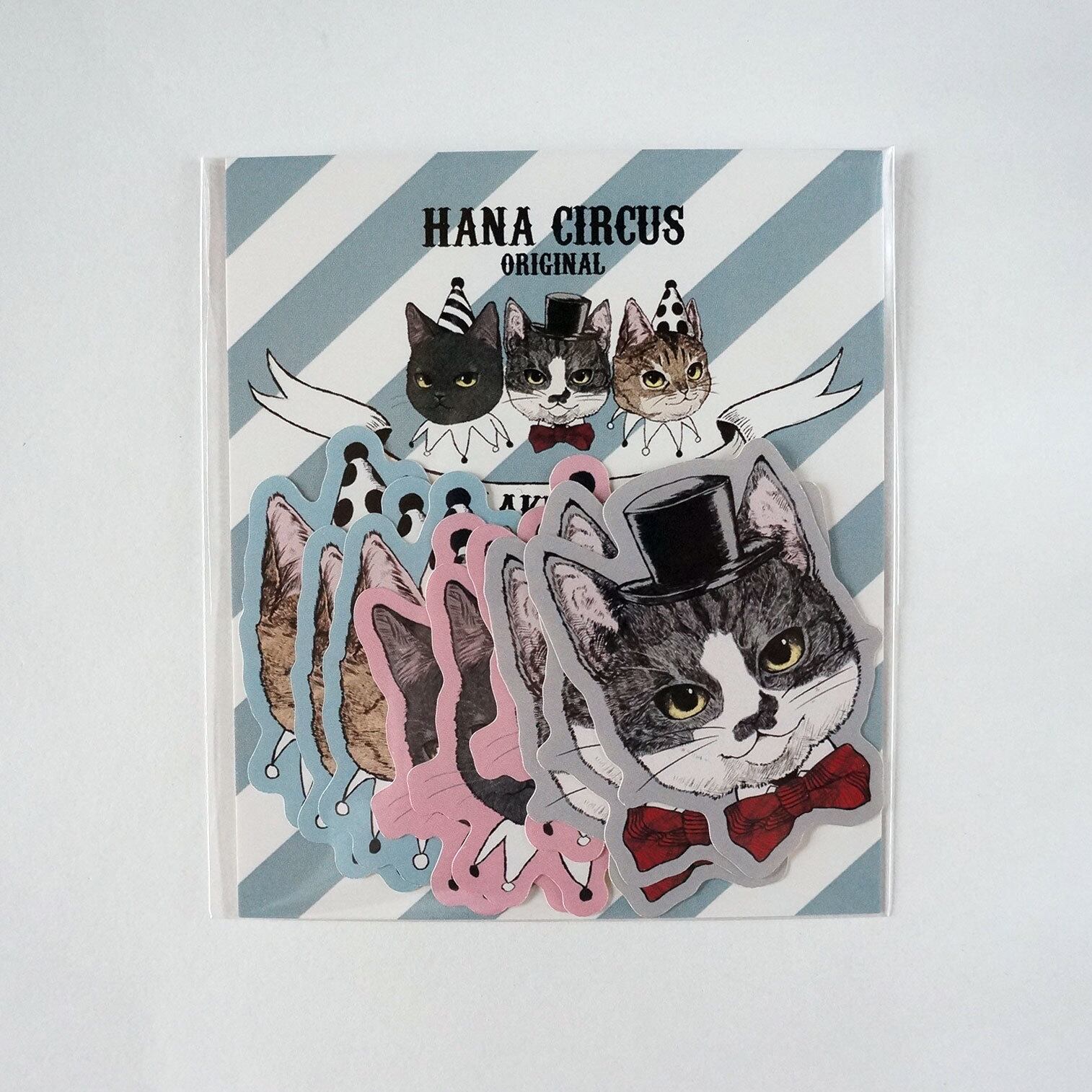 HANA circus original ビックフレークシールセット 9枚 猫 はちわれ