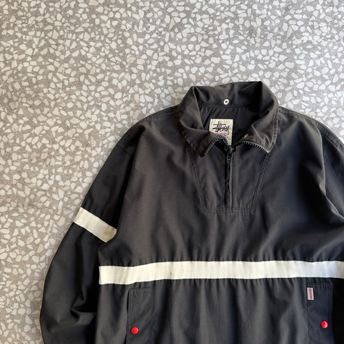 STUSSY / 90’s usa製 half zip jacket “白タグ“ size M