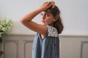 Organic Nola Dress - Little Blue Check / Little Cotton Clothes