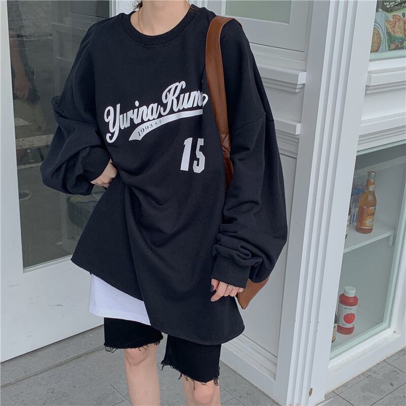 ルーズセーター コート スプリングオータム薄手トップス ロング 春物 秋物 モンロー75747774793