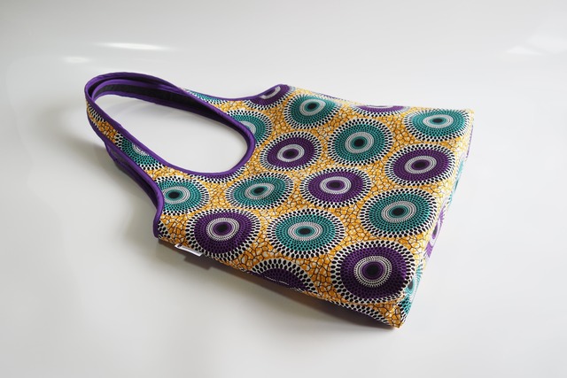 Tote Bag BIG 【African Circle × recycled Felt】