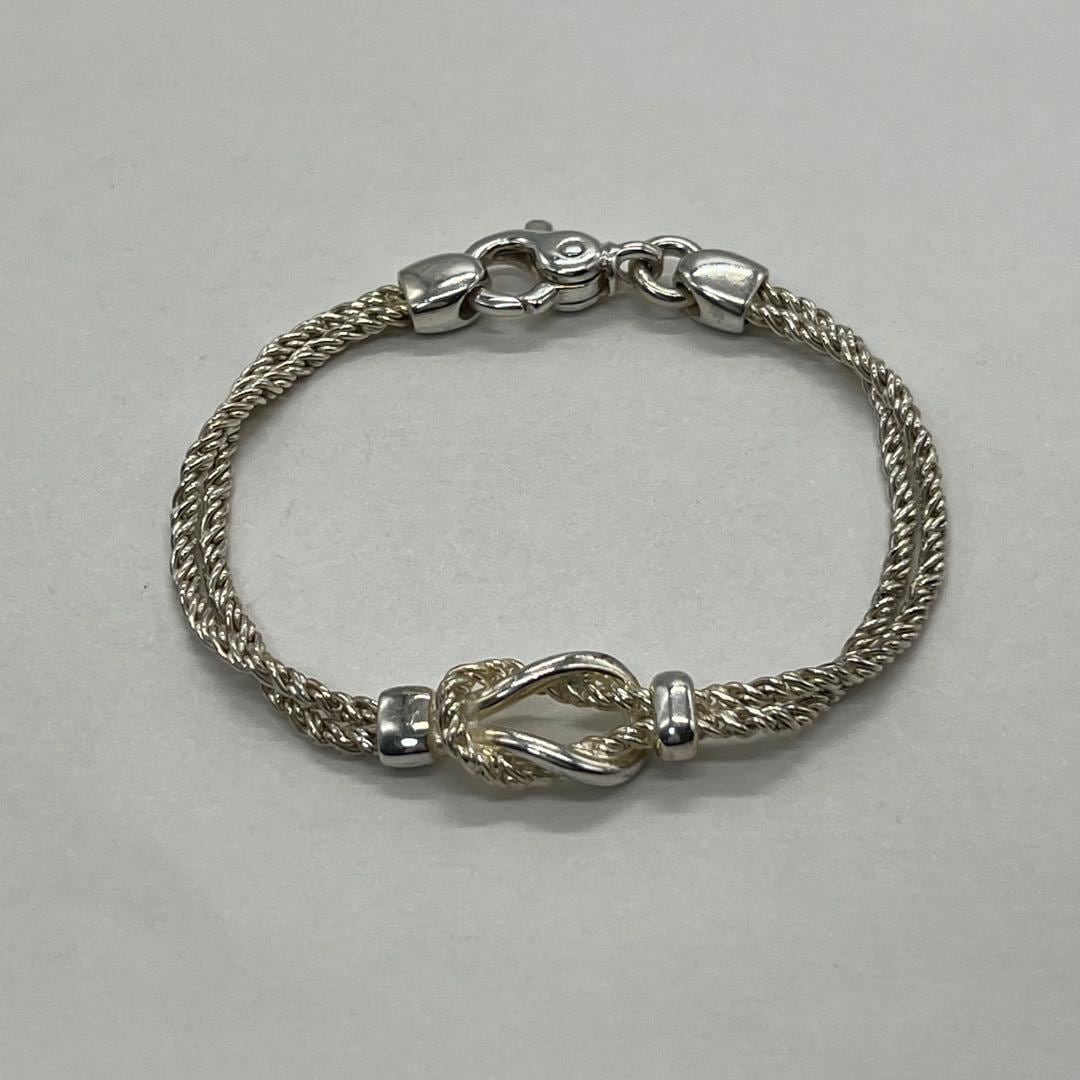 ティファニー TIFFANY ダブルロープセンターノット ブレスレットSV925