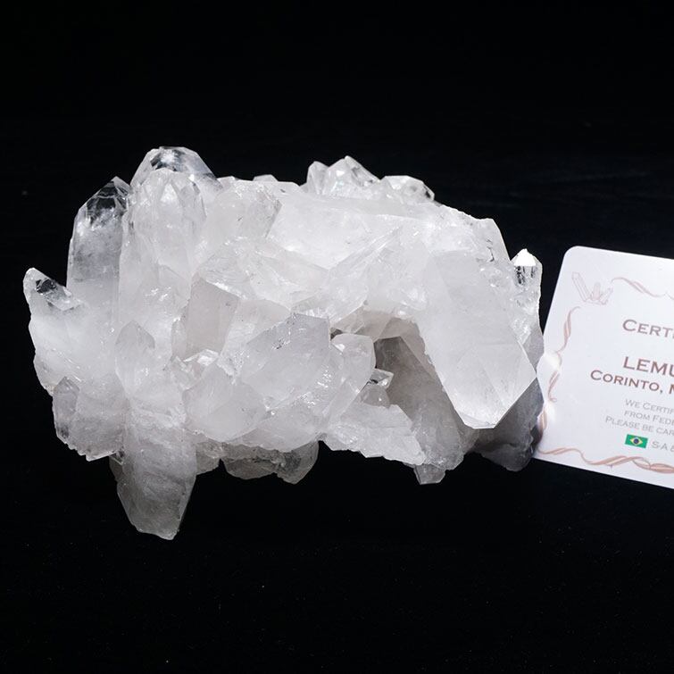 水晶 クラスター ブラジル ミナスジェライス州 コリント産 レムリアンシード 証明書付属 一点物 282-340