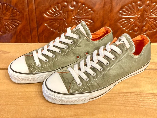 CONVERSE（コンバース） ALL STAR NYLON （オールスター ナイロン） 8.5 27cm 緑/オレンジ 90s 256