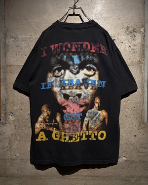 【Caka】“2PAC” “R U Still Down? / I Wonder If Heaven Got a Ghetto” Fade Vintage T-Shirt